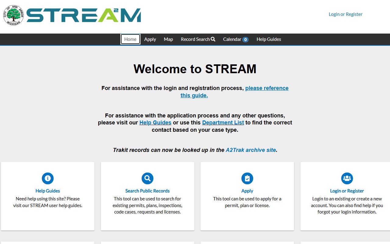 Ann Arbor STREAM permits system