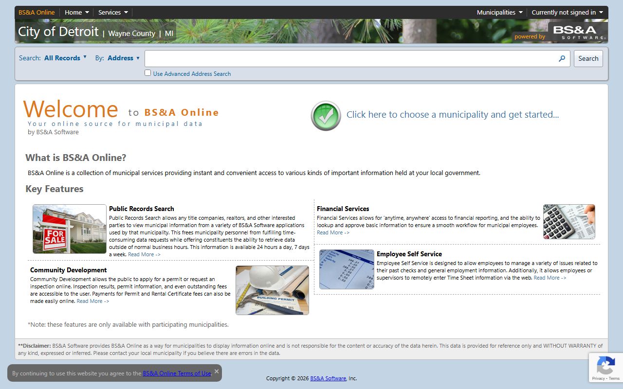 Detroit property assessment search portal