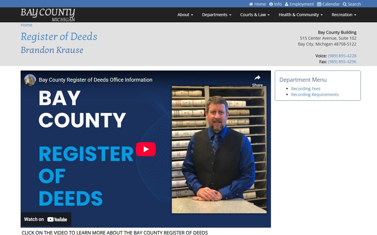 bay county property records register of deeds website