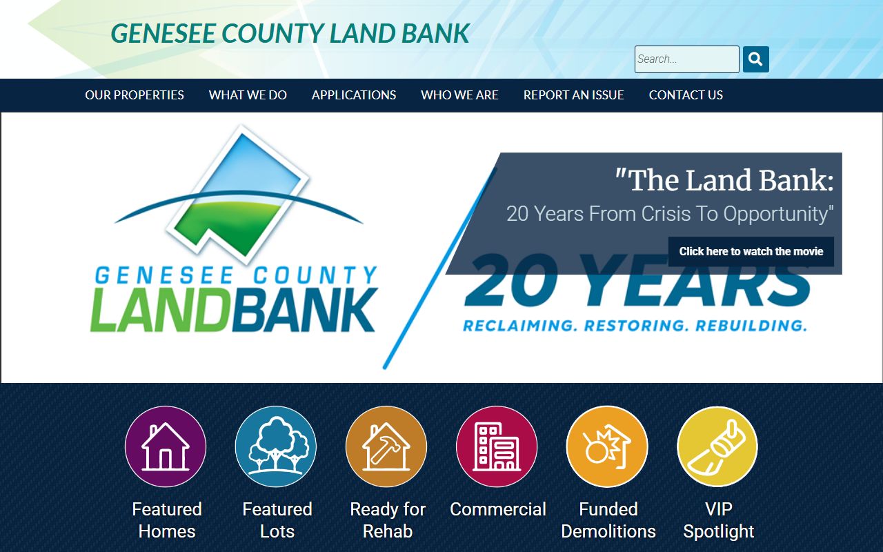 genesee county land bank property search portal