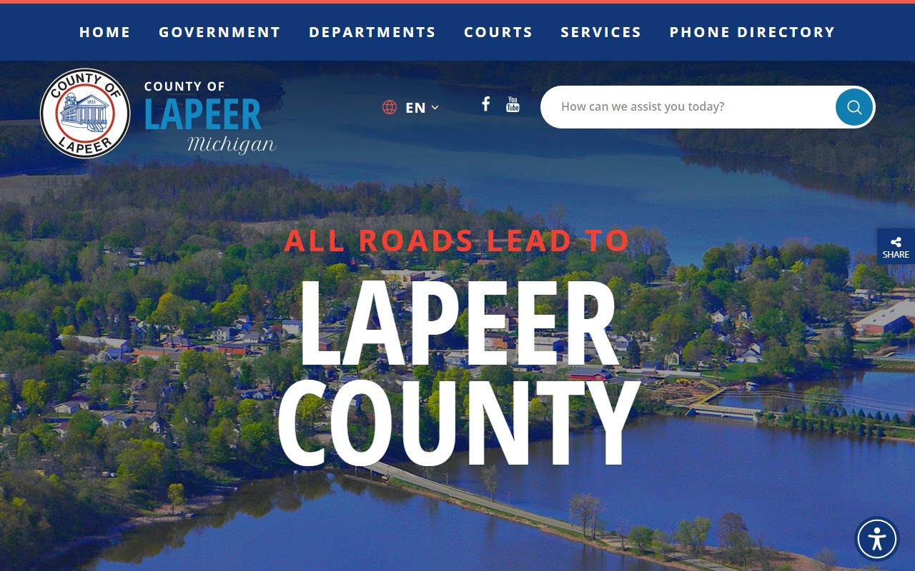 Lapeer County official website with property records and online tax access