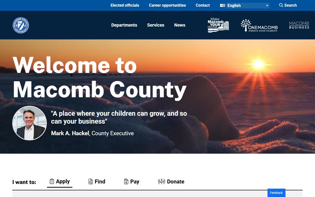 macomb county property records government homepage