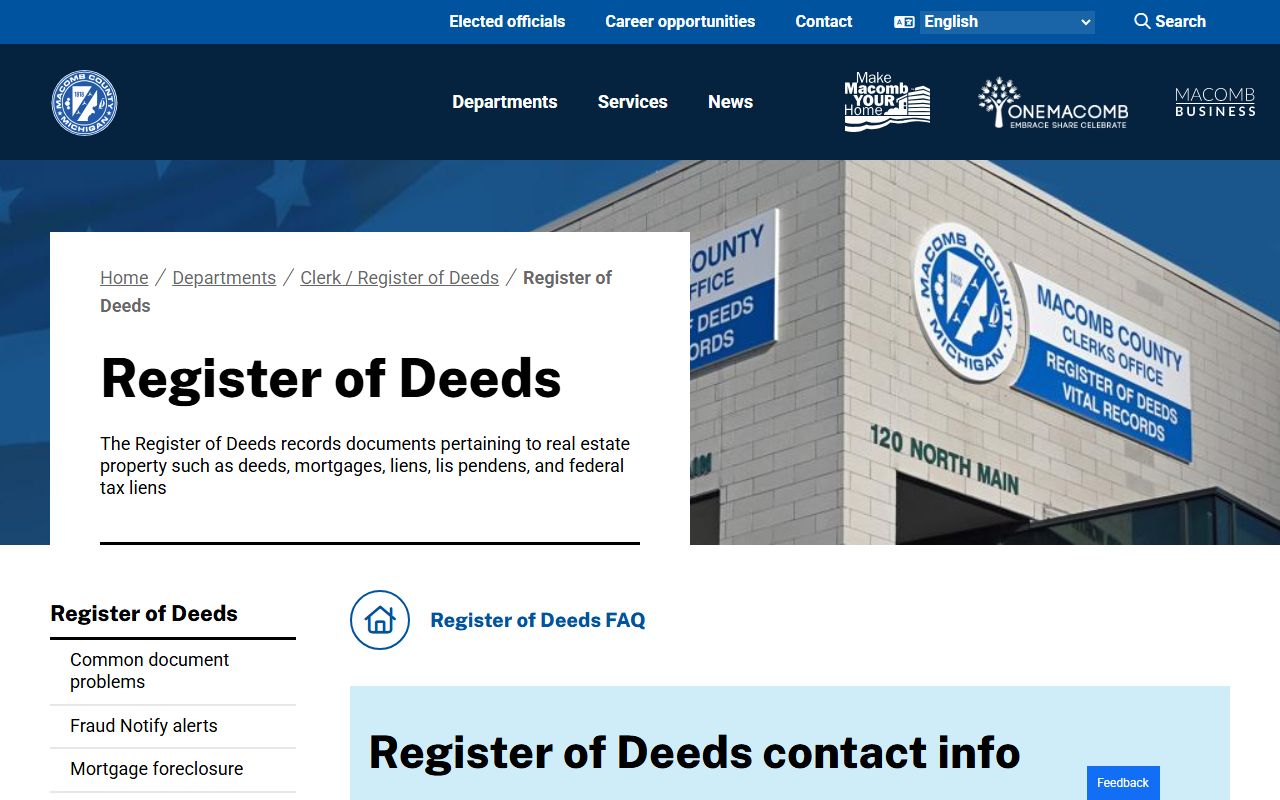 macomb county property records register of deeds office portal