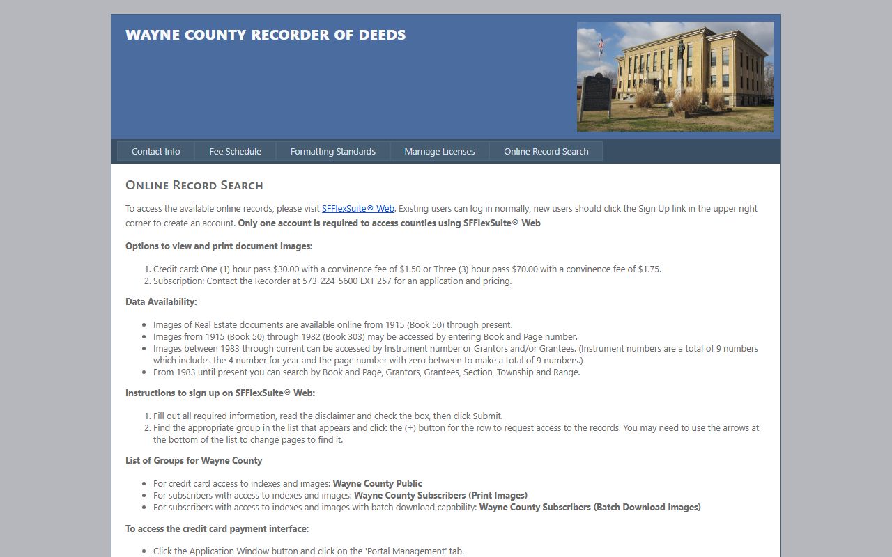 wayne county property records sfflexsuite online records system